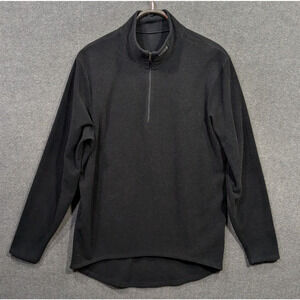 Vintage Chuck Roast Fleece Pullover Mens XL Black 1/4 Zip Polartec Sweater Long